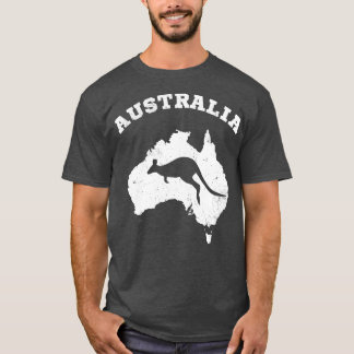 オーストラリアのカンガルー愛国的ヴィンテージ Tシャツ