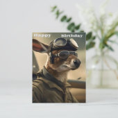 オーストラリアのカンガルー航空の王様、お誕生日おめでとうございます ポストカード (スタンド正面)