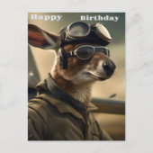 オーストラリアのカンガルー航空の王様、お誕生日おめでとうございます ポストカード (正面)