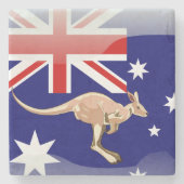 オーストラリアのカンガルー ストーンコースター (正面)