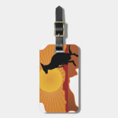 オーストラリアのカンガルー ラゲッジタグ (正面縦)