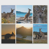 オーストラリアのカンガルー ラッピングペーパー (フラット)