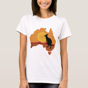 オーストラリアのカンガルー Tシャツ