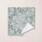 オーストラリアのカントリーガーデン – セージとホワイト バスタオルセット (ウォッシュタオル)