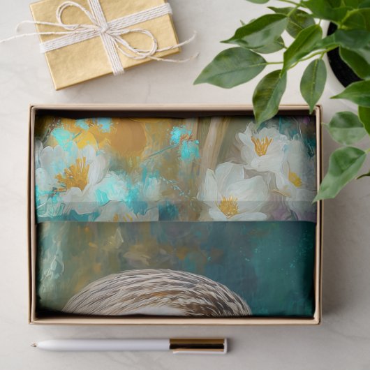 オーストラリアのカールとワイルドフラワーデコページ 薄葉紙 (ギフト)