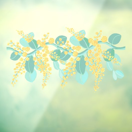 オーストラリアのガラガラの花がウィンドウにしがみつく ウィンドウサイン (シート3)