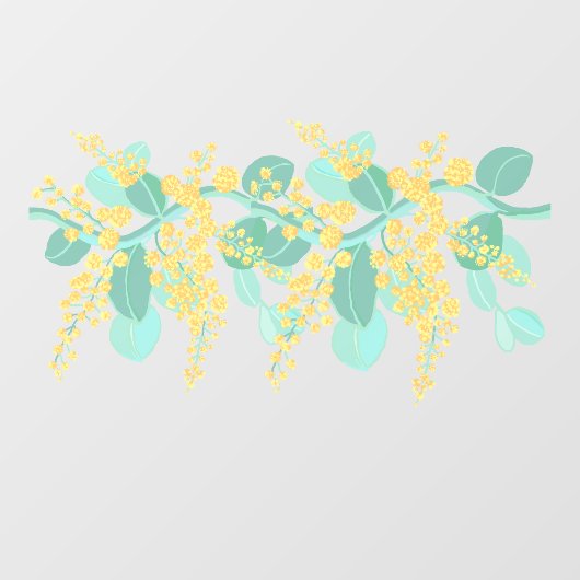 オーストラリアのガラガラの花がウィンドウにしがみつく ウィンドウサイン (シート)