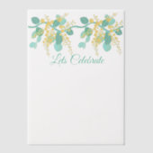 オーストラリアのガラガラの花の招待 ベラム紙招待状 (正面)