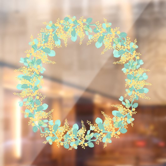 オーストラリアのガラガラの花リース窓のクンクン ウィンドウサイン (シート2)