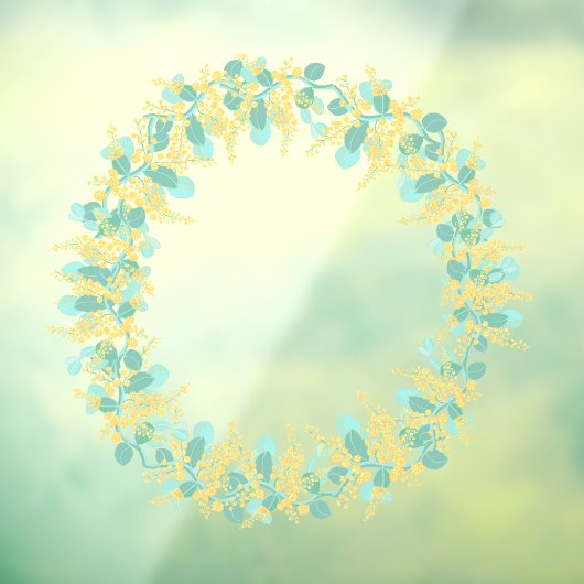 オーストラリアのガラガラの花リース窓のクンクン ウィンドウサイン (シート3)