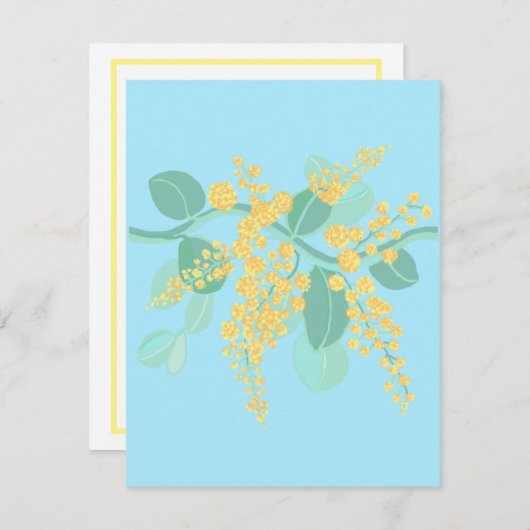 オーストラリアのガラガラ囲いカード 出欠カード (正面/裏面)