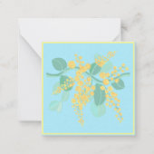 オーストラリアのガラガラ花フラットノートカード ノートカード (正面)