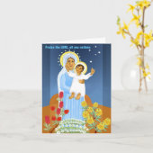 オーストラリアのキリスト誕生 カード (黄色い花)