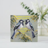 オーストラリアのキークロサギの油彩画、結婚式の招待状 招待状 (スタンド正面)