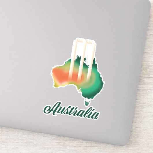 オーストラリアのクリケットの地図。 シール (詳細)