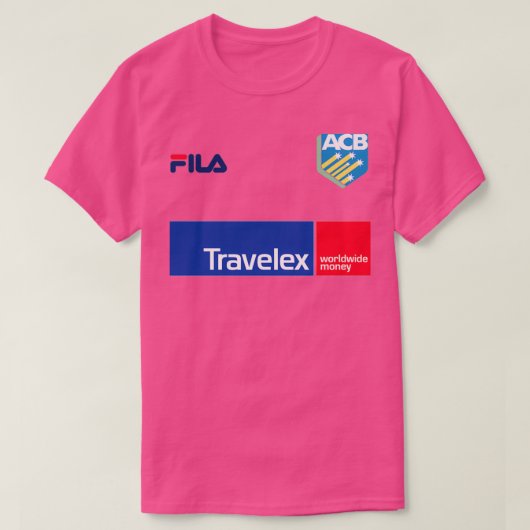 オーストラリアのクリケットレトロ訓練 Tシャツ (デザイン正面)