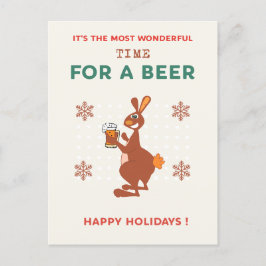 オーストラリアのクリスマスおもしろいポストカードKangaroo Pun ポストカード