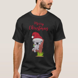 オーストラリアのクリスマスかわいいコアラ飲みデザイン Tシャツ