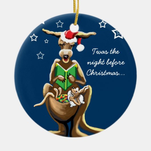 オーストラリアのクリスマスイブ セラミックオーナメント (正面)