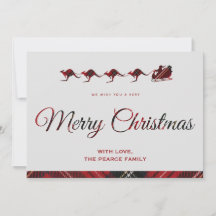 オーストラリアのクリスマスカード メリークリスマス サンタクロース