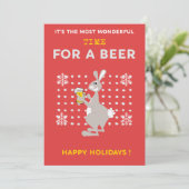 オーストラリアのクリスマスカードKangaroo Beer おもしろい シーズンカード (スタンド正面)