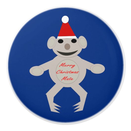 オーストラリアのクリスマスコアラ熊セラミックノブ セラミックノブ (正面)