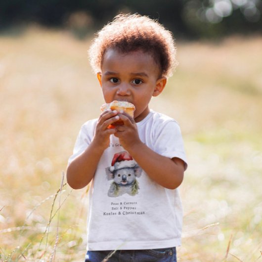 オーストラリアのクリスマスコアラ ベビーTシャツ