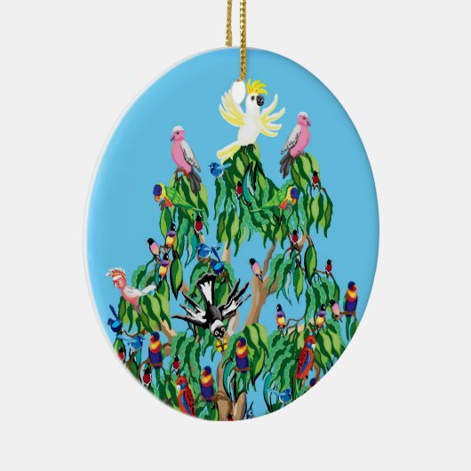 オーストラリアのクリスマスバード セラミックオーナメント (右)