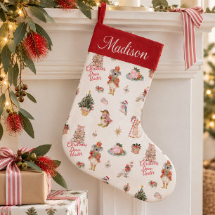 オーストラリアのクリスマスブーツ 名入れ スモールクリスマスストッキング
