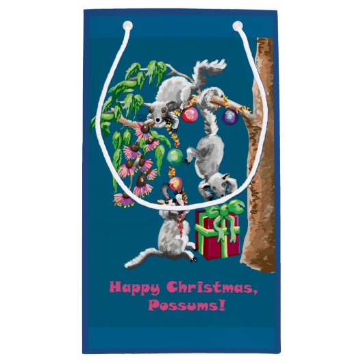 オーストラリアのクリスマスプレゼント スモールペーパーバッグ (裏面)