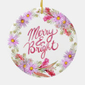 オーストラリアのクリスマスボタニカル セラミックオーナメント (裏面)