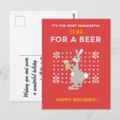 オーストラリアのクリスマスポストカーおもしろいドKangaroo Beer ポストカード (正面/裏面)