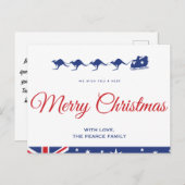 オーストラリアのクリスマスポストカードKangaroo Ausie ポストカード (正面/裏面)