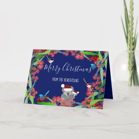 オーストラリアのクリスマス写真 カード (正面)