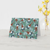 オーストラリアのクリスマス小人 カード (黄色い花)