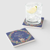 オーストラリアのクリスマス ストーンコースター (横)