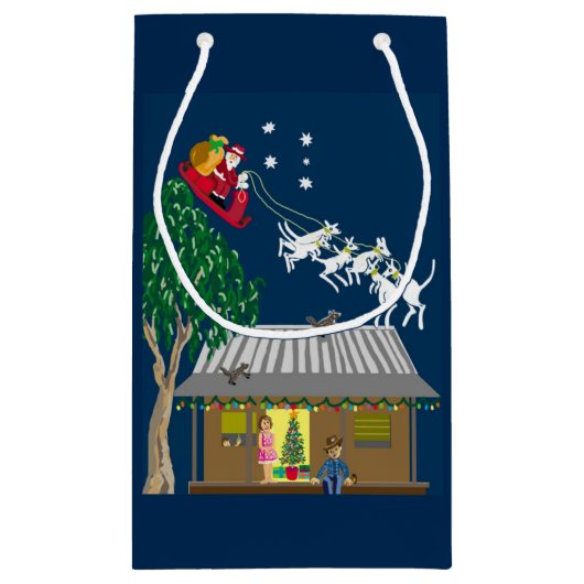 オーストラリアのクリスマス スモールペーパーバッグ (裏面)