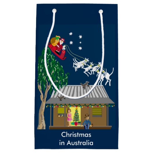 オーストラリアのクリスマス スモールペーパーバッグ (正面)