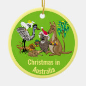 オーストラリアのクリスマス セラミックオーナメント (正面)