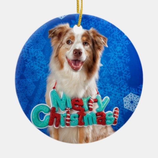 オーストラリアのクリスマス セラミックオーナメント (正面)