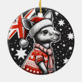 オーストラリアのクリスマス セラミックオーナメント (裏面)