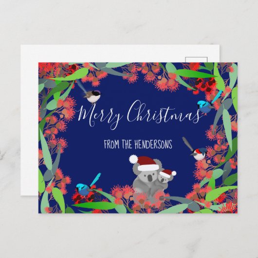 オーストラリアのクリスマス ポストカード (正面/裏面)