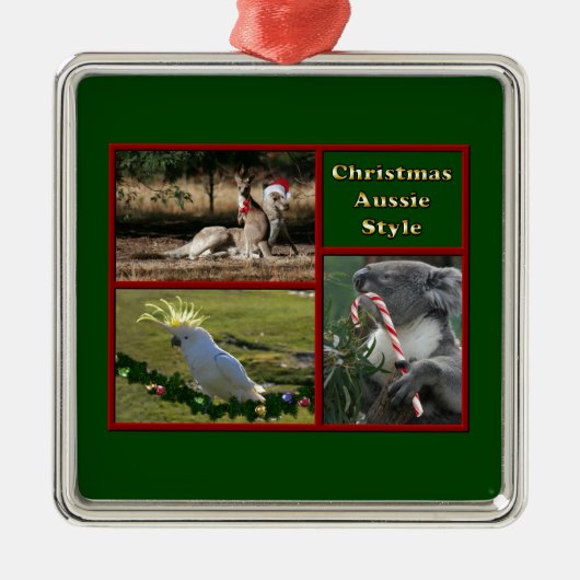 オーストラリアのクリスマス メタルオーナメント (正面)
