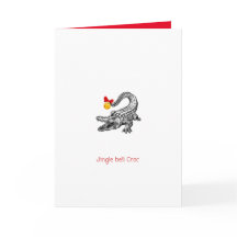 オーストラリアのクロコダイルのクリスマスカード