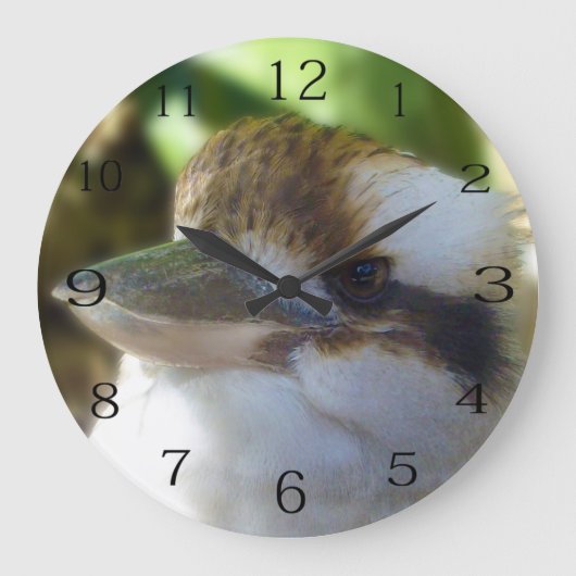 オーストラリアのクーカブラ・クローズアップ。 ラージ壁時計 (正面)