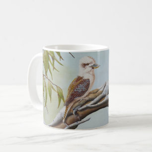 オーストラリアのグムツリーアートのKookaburra コーヒーマグカップ