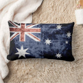 オーストラリアのグランジな旗2 ランバークッション (ブランケット)
