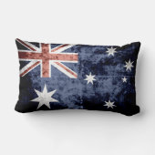 オーストラリアのグランジな旗2 ランバークッション (裏面)