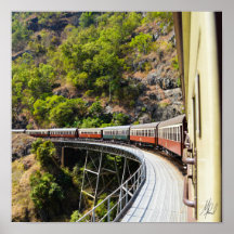 オーストラリアのケアンズで署名済み蒸気列車