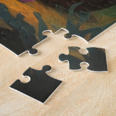 オーストラリアのケパイお洒落ドッグ絵を描ハロウィン ジグソーパズル (側面)